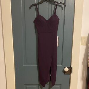 Macy's Deep Purple Midi Dress